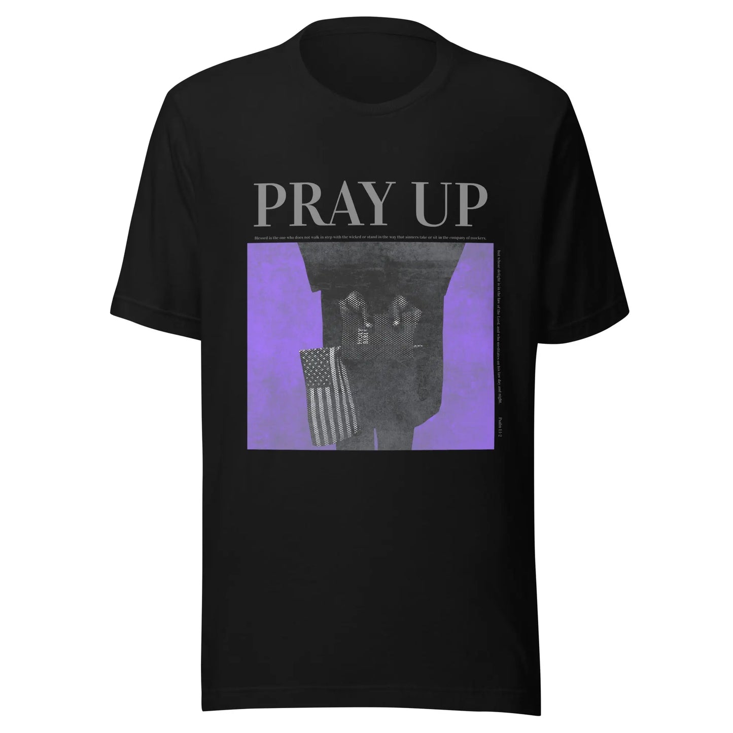 Christian t-shirt Psalm 1:1-2 - PrayUp