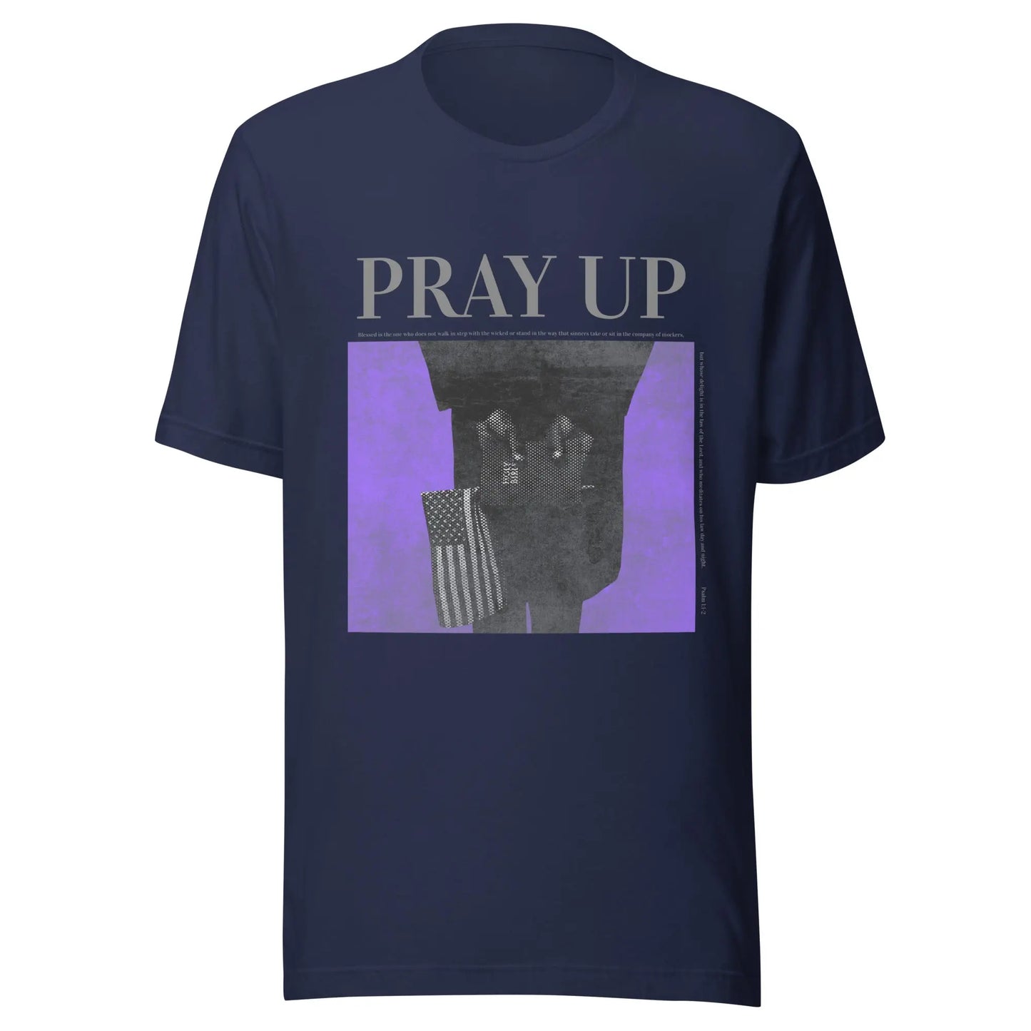 Christian t-shirt Psalm 1:1-2 - PrayUp